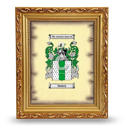 Daisey Coat of Arms Framed - Gold
