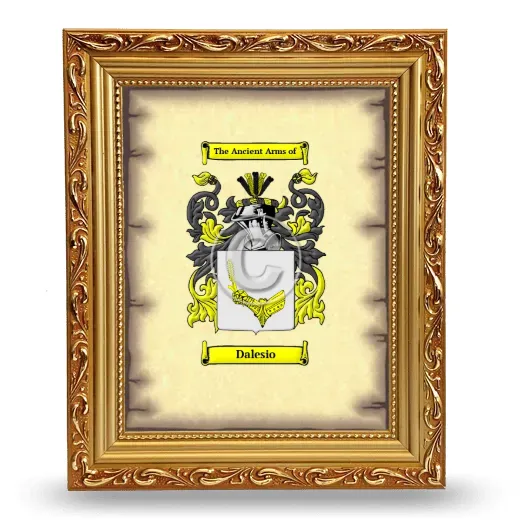 Dalesio Coat of Arms Framed - Gold