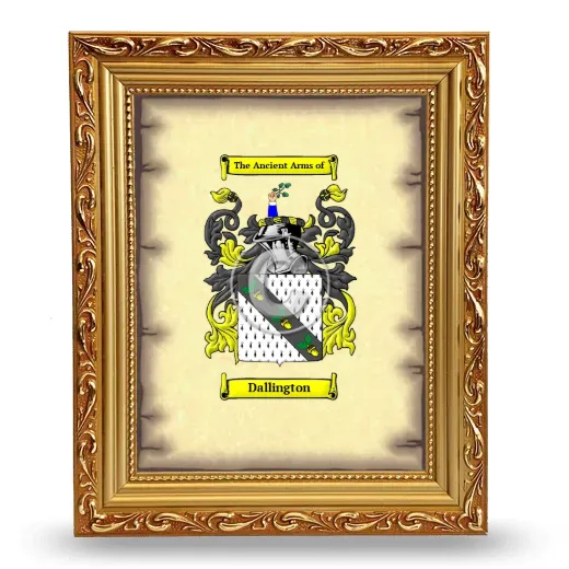 Dallington Coat of Arms Framed - Gold