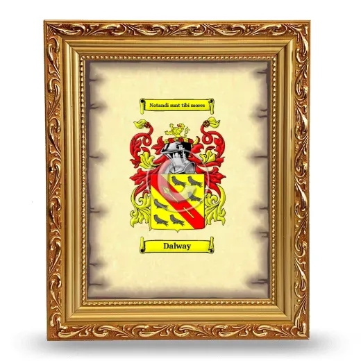 Dalway Coat of Arms Framed - Gold