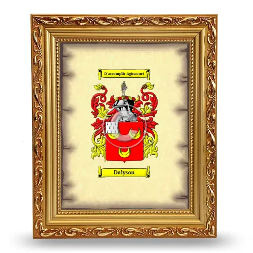 Dalyson Coat of Arms Framed - Gold