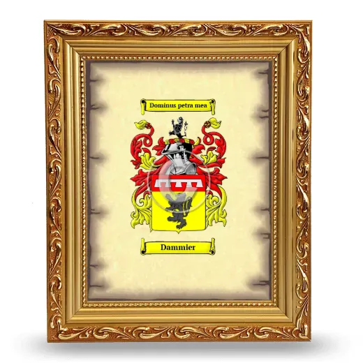 Dammier Coat of Arms Framed - Gold