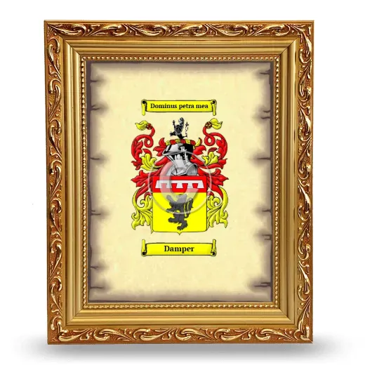 Damper Coat of Arms Framed - Gold