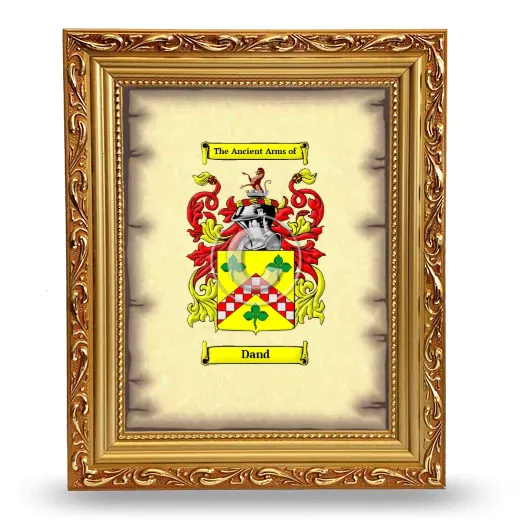 Dand Coat of Arms Framed - Gold