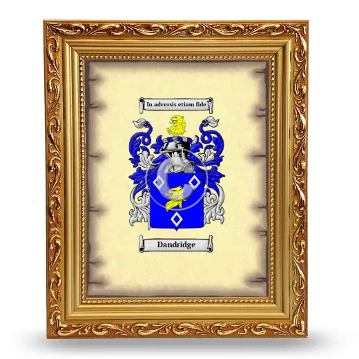 Dandridge Coat of Arms Framed - Gold