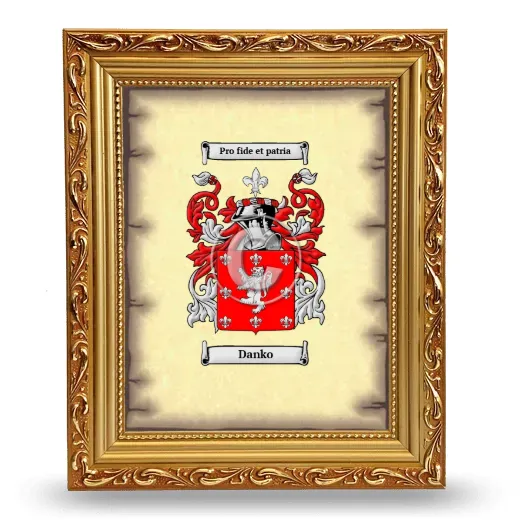 Danko Coat of Arms Framed - Gold