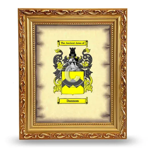 Dannon Coat of Arms Framed - Gold