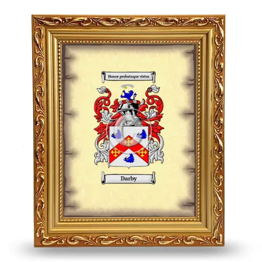 Darby Coat of Arms Framed - Gold