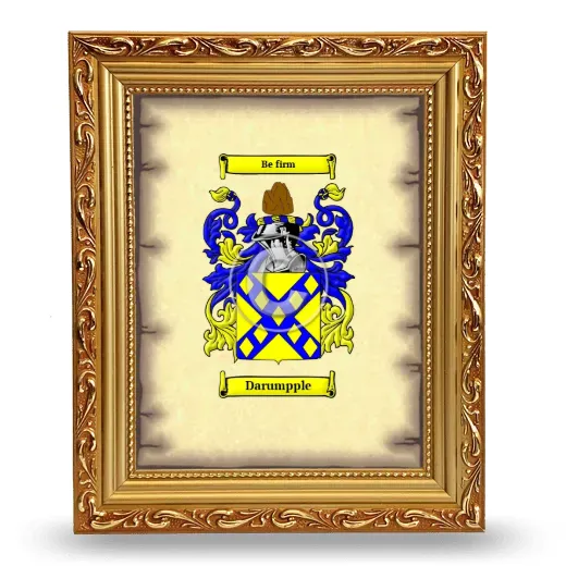 Darumpple Coat of Arms Framed - Gold