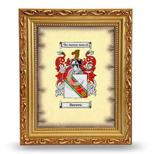 Darwen Coat of Arms Framed - Gold