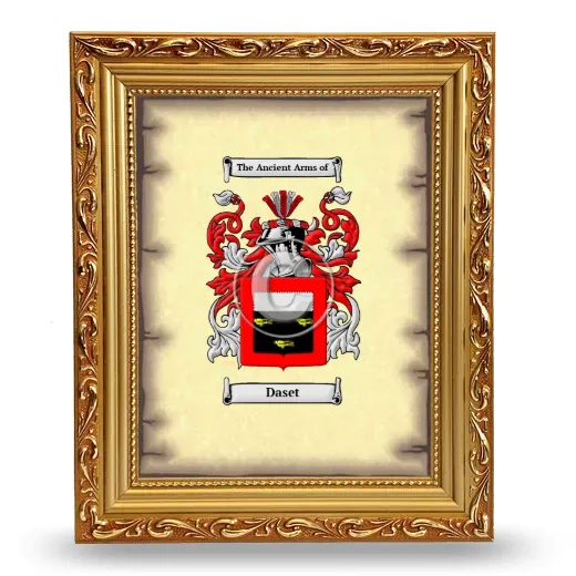 Daset Coat of Arms Framed - Gold