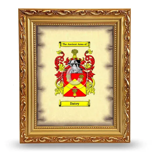 Datey Coat of Arms Framed - Gold