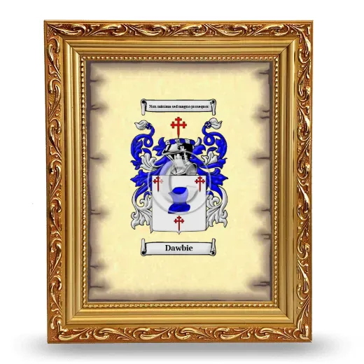 Dawbie Coat of Arms Framed - Gold