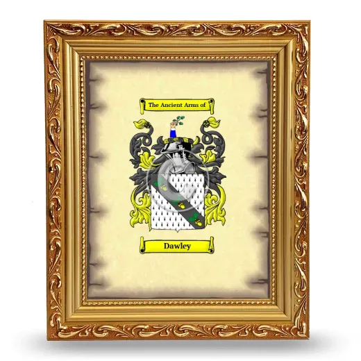 Dawley Coat of Arms Framed - Gold