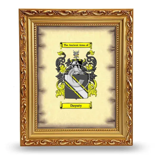 Daynty Coat of Arms Framed - Gold