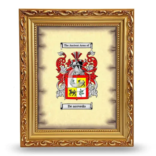 De acevedo Coat of Arms Framed - Gold