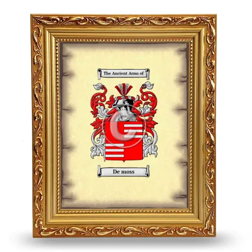De moss Coat of Arms Framed - Gold