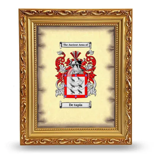 De tapia Coat of Arms Framed - Gold