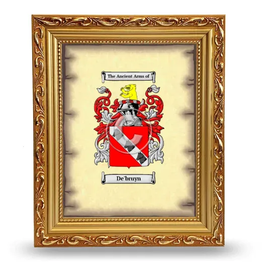 De'bruyn Coat of Arms Framed - Gold