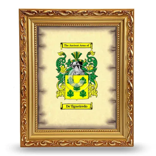 De'figueiredo Coat of Arms Framed - Gold
