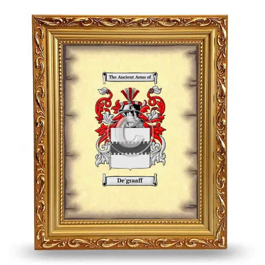 De'graaff Coat of Arms Framed - Gold