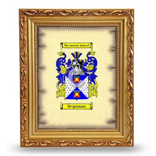 De'guzman Coat of Arms Framed - Gold