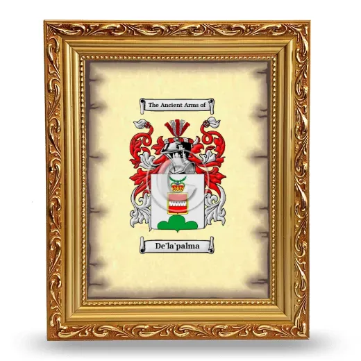 De'la'palma Coat of Arms Framed - Gold