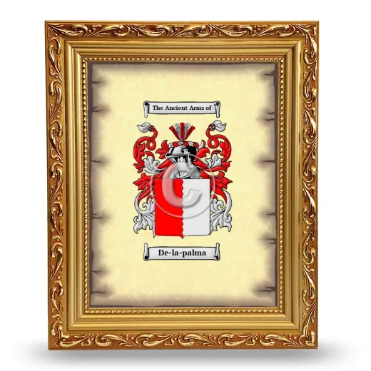 De-la-palma Coat of Arms Framed - Gold