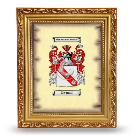 De-paul Coat of Arms Framed - Gold