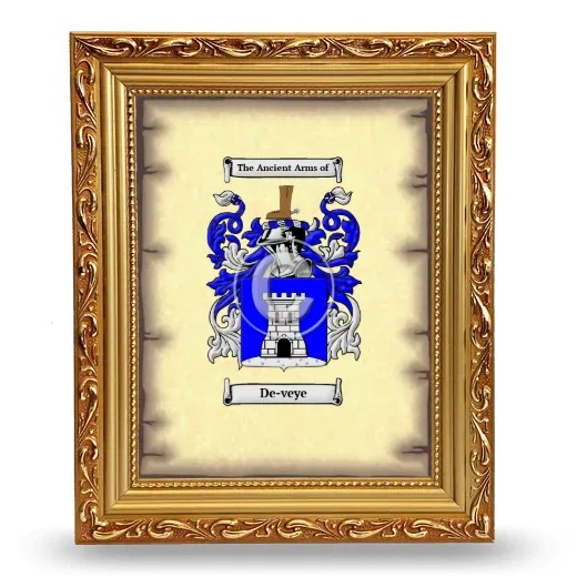 De-veye Coat of Arms Framed - Gold