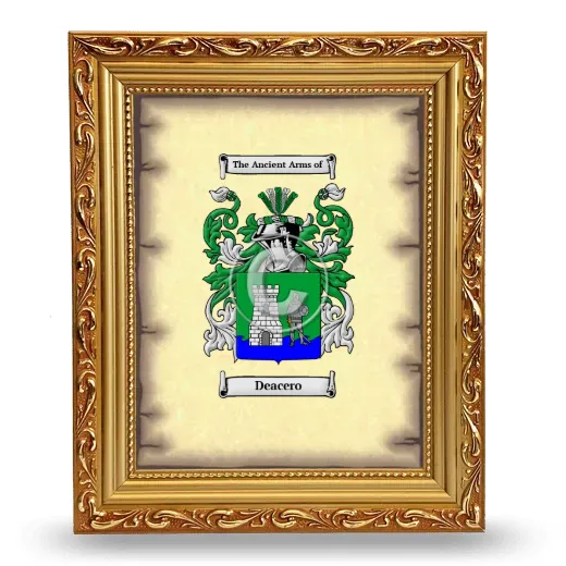 Deacero Coat of Arms Framed - Gold