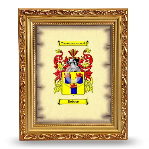 Debose Coat of Arms Framed - Gold