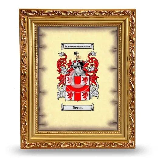 Decon Coat of Arms Framed - Gold