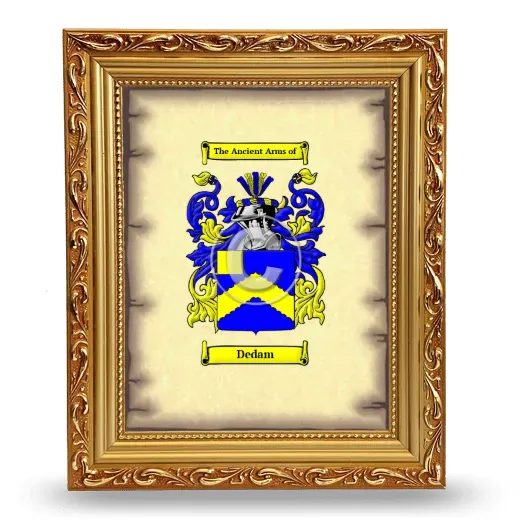 Dedam Coat of Arms Framed - Gold
