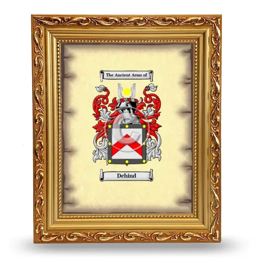 Dehind Coat of Arms Framed - Gold