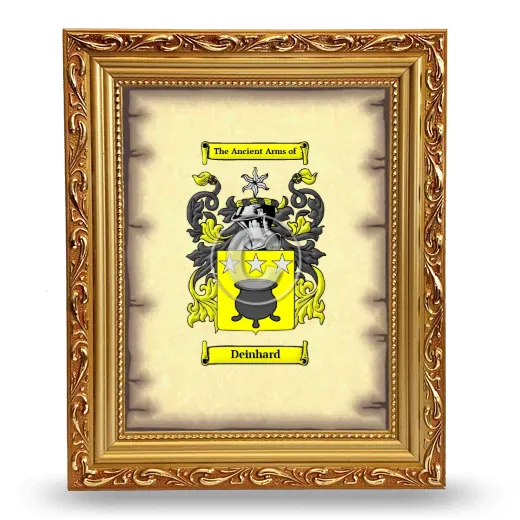 Deinhard Coat of Arms Framed - Gold