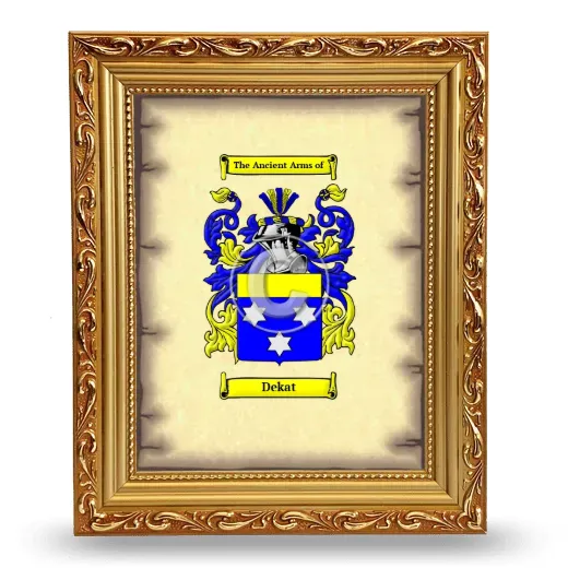 Dekat Coat of Arms Framed - Gold