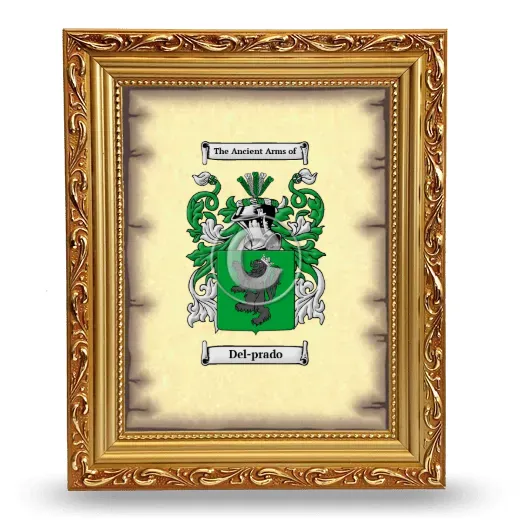 Del-prado Coat of Arms Framed - Gold