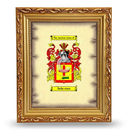 Dela-cruz Coat of Arms Framed - Gold
