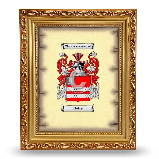 Delay Coat of Arms Framed - Gold