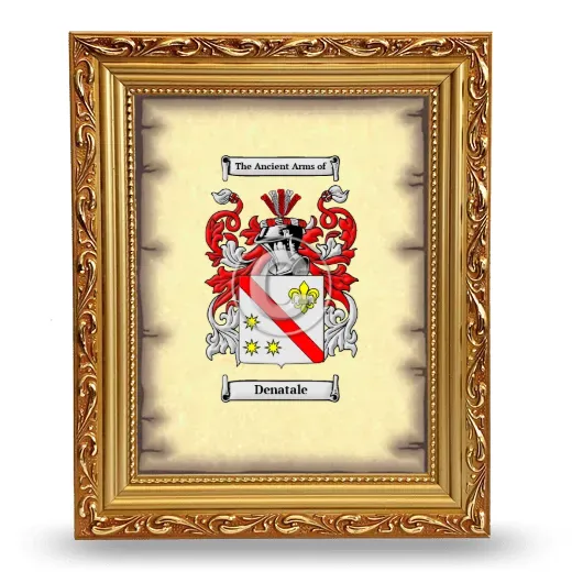 Denatale Coat of Arms Framed - Gold