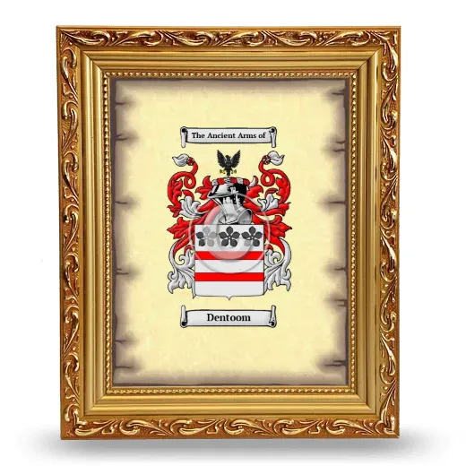 Dentoom Coat of Arms Framed - Gold