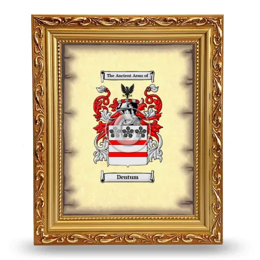 Dentum Coat of Arms Framed - Gold