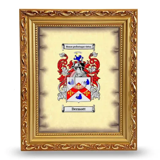 Dermott Coat of Arms Framed - Gold