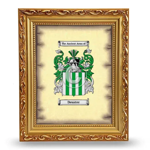 Deuster Coat of Arms Framed - Gold