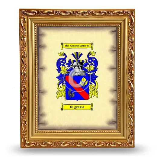 Di grazia Coat of Arms Framed - Gold