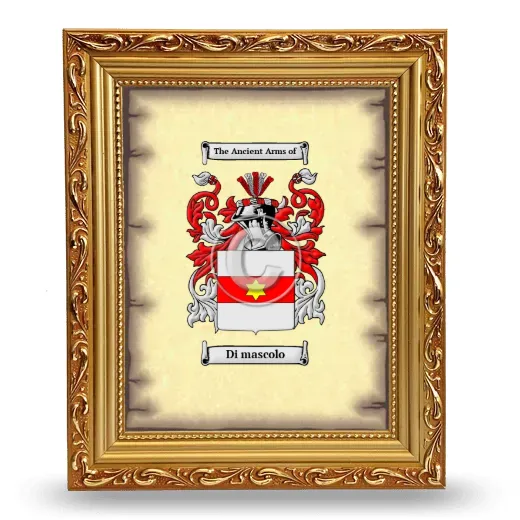 Di mascolo Coat of Arms Framed - Gold
