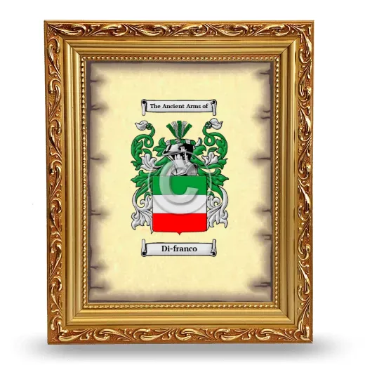 Di-franco Coat of Arms Framed - Gold