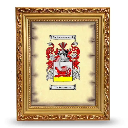 Dickenmann Coat of Arms Framed - Gold