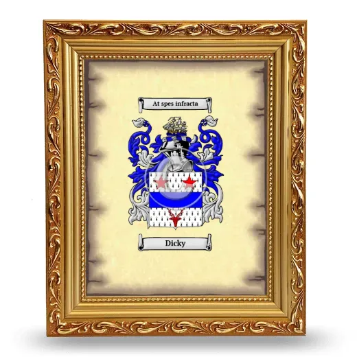 Dicky Coat of Arms Framed - Gold